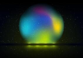 holográfico líquido esfera abstrato futurista fundo vetor