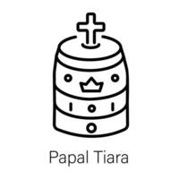 na moda papal tiara vetor