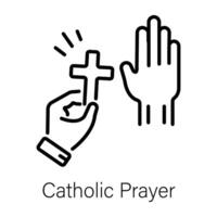 na moda católico oração vetor