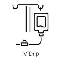 gotejamento iv na moda vetor