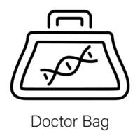 bolsa de médico na moda vetor