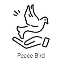 na moda Paz pássaro vetor