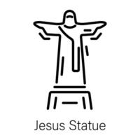 na moda Jesus estátua vetor