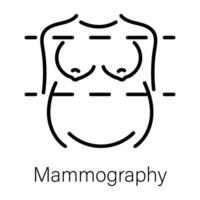 na moda mamografia e vetor