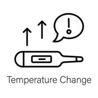 na moda temperatura mudança vetor