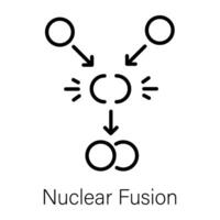 na moda nuclear fusão vetor