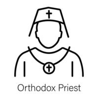 na moda ortodoxo sacerdote vetor