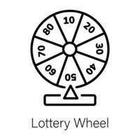 na moda loteria roda vetor