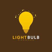 lâmpada luz logotipo vetor modelo ilustração