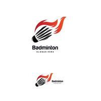 peteca badminton logotipo vetor modelo ilustração