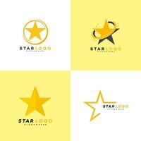 conjunto do Estrela logotipo vetor modelo ilustração
