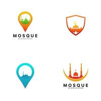 conjunto do mesquita logotipo vetor modelo ilustração