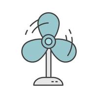 ícone da cor do ventilador. ventilador. ilustração vetorial isolada vetor