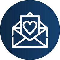 design de ícone criativo de carta de amor vetor