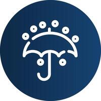 design de ícone criativo de guarda-chuva vetor