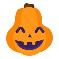 Halloween jack-o-lantern bonito abóbora laranja. vetor