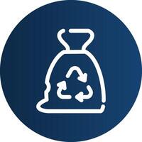 design de ícone criativo de saco de lixo vetor