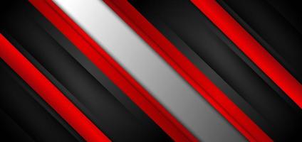template banner corporativo conceito vermelho preto cinza e branco contraste fundo. vetor