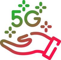 design de ícone criativo 5g vetor