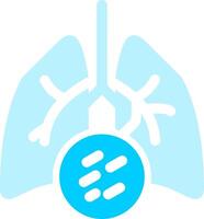design de ícone criativo de câncer de pulmão vetor