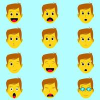 um emoticon completo de homem por vetor