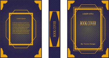 livro de capa de luxo com linha de polígono dourado estilo por vetor