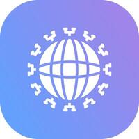 design de ícone criativo de rede global vetor