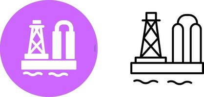 ícone de vetor de plataforma de petróleo