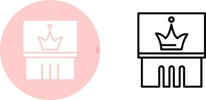 ícone de vetor de exibição de coroa