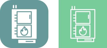 ícone de vetor de caldeira de combustível sólido