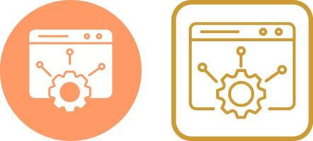 ícone de vetor de configuração da web