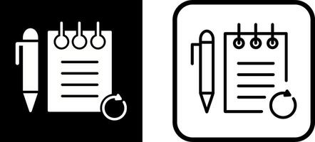 ícone de vetor de notas revisadas