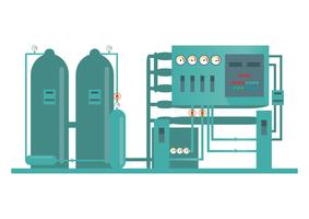 Máquina de fábrica industrial e tecnologia de processo de fabricação em estilo simples vetor