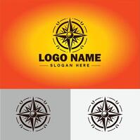 bússola logotipo ícone vetor arte gráficos para o negócio marca aplicativo ícone direção bússola logotipo modelo