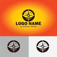 bússola logotipo ícone vetor arte gráficos para o negócio marca aplicativo ícone direção bússola logotipo modelo