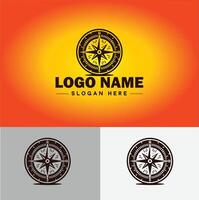 bússola logotipo ícone vetor arte gráficos para o negócio marca aplicativo ícone direção bússola logotipo modelo