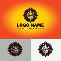 bússola logotipo ícone vetor arte gráficos para o negócio marca aplicativo ícone direção bússola logotipo modelo