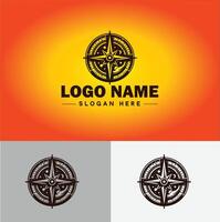 bússola logotipo ícone vetor arte gráficos para o negócio marca aplicativo ícone direção bússola logotipo modelo