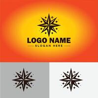 bússola logotipo ícone vetor arte gráficos para o negócio marca aplicativo ícone direção bússola logotipo modelo