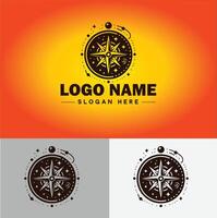 bússola logotipo ícone vetor arte gráficos para o negócio marca aplicativo ícone direção bússola logotipo modelo