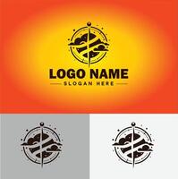 bússola logotipo ícone vetor arte gráficos para o negócio marca aplicativo ícone direção bússola logotipo modelo