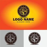 bússola logotipo ícone vetor arte gráficos para o negócio marca aplicativo ícone direção bússola logotipo modelo