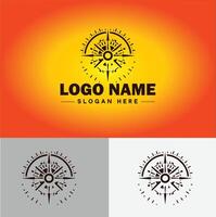 bússola logotipo ícone vetor arte gráficos para o negócio marca aplicativo ícone direção bússola logotipo modelo