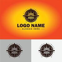 bússola logotipo ícone vetor arte gráficos para o negócio marca aplicativo ícone direção bússola logotipo modelo