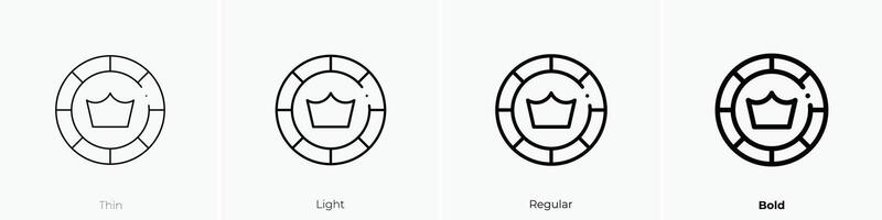 medalha ícone. afinar, luz, regular e negrito estilo Projeto isolado em branco fundo vetor