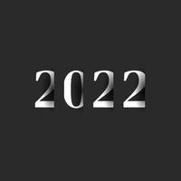 2022 design de texto do logotipo de feliz ano novo. Modelo de design de 2022 números. coleção de 2.021 símbolos de feliz ano novo. ilustração vetorial vetor