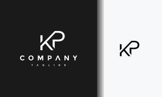 monograma inicial carta kp logotipo vetor