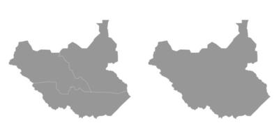 sul Sudão regiões mapa. vetor ilustração.