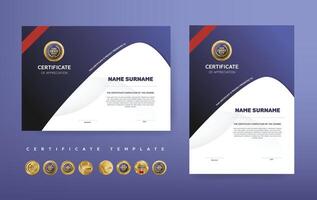 certificado do apreciação ou prêmio diploma modelo Projeto vetor