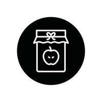 ícone de glifo de geléia de maçã vetor